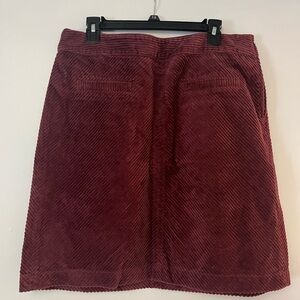 Talbots burgundy corduroy skirt